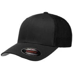 Flexfit Mesh Trucker Cap Black -Military1st Shop flexfit mesh trucker cap black 003 1