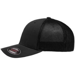 Flexfit Mesh Trucker Cap Black -Military1st Shop flexfit mesh trucker cap black 004 1