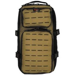 Fox Outdoor Assault-Travel Backpack Black / Coyote -Military1st Shop fox outdoor travel assault black coyote 001