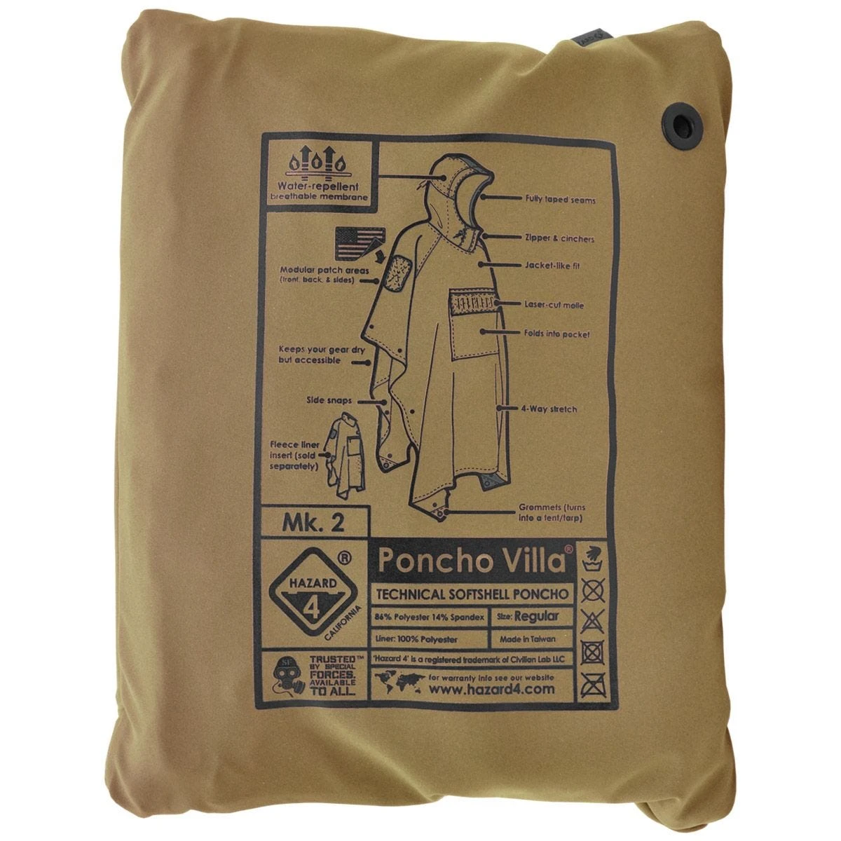 Hazard 4 Poncho Villa Technical Soft Shell Coyote 5 Hazard 4 Poncho Villa Technical Soft Shell Coyote - Image 3