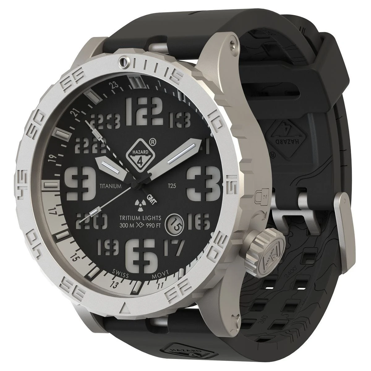 Hazard 4 Heavy Water Diver Titanium Tritium Watch Blacktie White GMT Blue/Red 3 Hazard 4 Heavy Water Diver Titanium Tritium Watch Blacktie White GMT Blue/Red