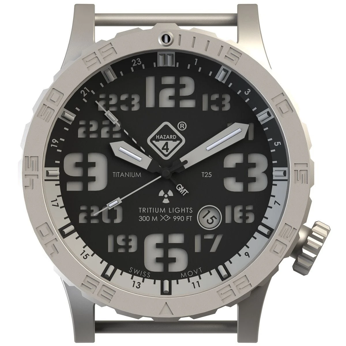 Hazard 4 Heavy Water Diver Titanium Tritium Watch Blacktie White GMT Blue/Red 4 Hazard 4 Heavy Water Diver Titanium Tritium Watch Blacktie White GMT Blue/Red - Image 2