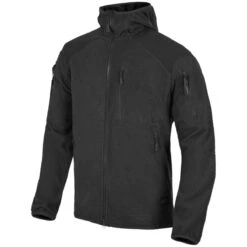 Helikon Alpha Hoodie Jacket Grid Fleece Black