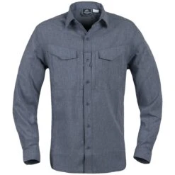 Helikon Defender Mk2 Gentleman Long Sleeve Shirt Melange Black-Grey -Military1st Shop helikon defender mk2 gentleman shirt melange black 2