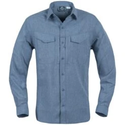 Helikon Defender Mk2 Gentleman Long Sleeve Shirt Melange Blue -Military1st Shop helikon defender mk2 gentleman shirt melange blue 2