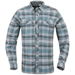Helikon Defender Mk2 Pilgrim Long Sleeve Shirt Blue Plaid -Military1st Shop helikon defender mk2 pilgrim shirt blue plaid 2