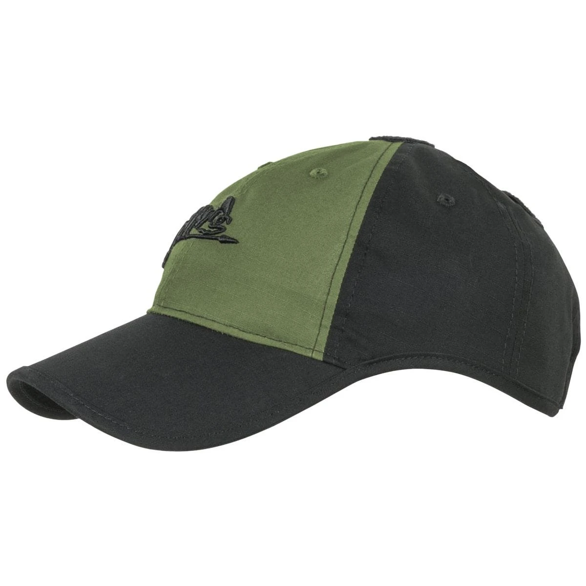 Helikon Logo Cap Polycotton Ripstop Black / Olive Green 3 Helikon Logo Cap Polycotton Ripstop Black / Olive Green