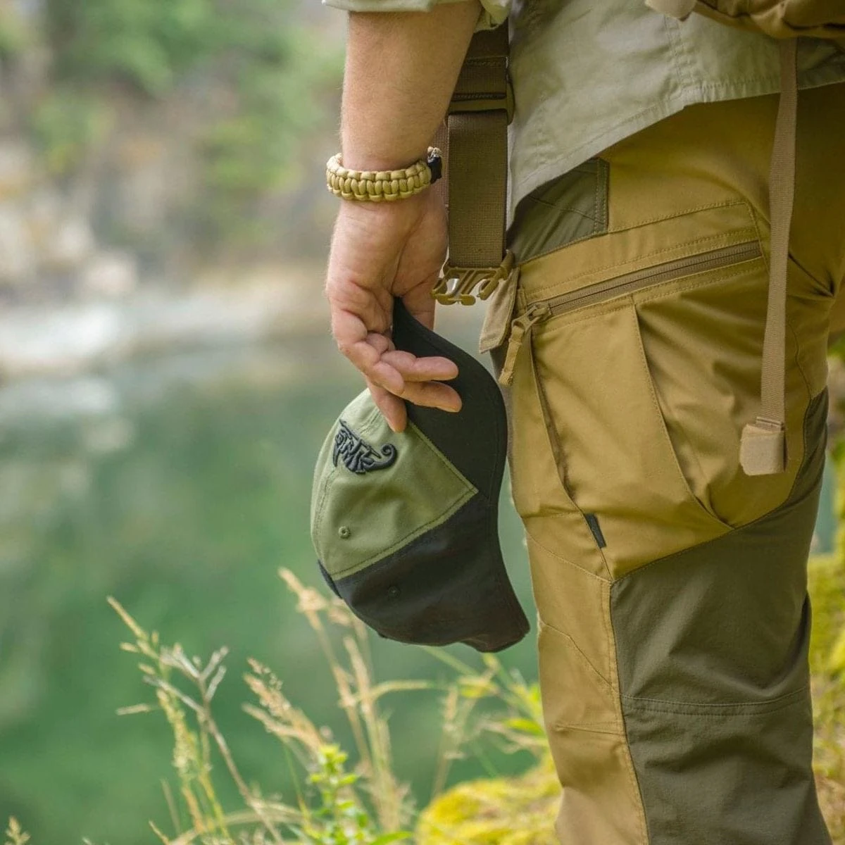 Helikon Logo Cap Polycotton Ripstop Black / Olive Green 4 Helikon Logo Cap Polycotton Ripstop Black / Olive Green - Image 2