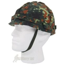 Plastic Helmet With Flecktarn Camo Cloth Cover -Military1st Shop helmet fleck2 1