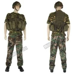 Plastic Helmet With Woodland Camo Cloth Cover -Military1st Shop helmet wood5 1