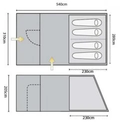 Highlander Oak 4 Tent Imperial Blue -Military1st Shop highlander oak 4 family tunnel tent IMPERIAL BLUE ALL 2
