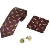 Jack Pyke Tie, Hanky And Cufflinks Gift Set Cartridge Wine