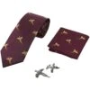 Jack Pyke Tie, Hanky And Cufflinks Gift Set Pheasant Wine 1 Jack Pyke Tie, Hanky And Cufflinks Gift Set Pheasant Wine -Military1st Shop jack pyke tie hanky cufflings gift set pheasant wine 001