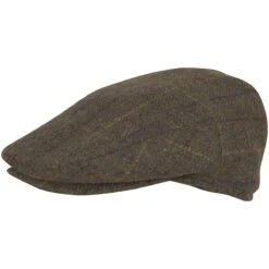 Jack Pyke Wool Blend Flat Cap Brown Check