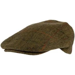 Jack Pyke Wool Blend Flat Cap Tweed Brown
