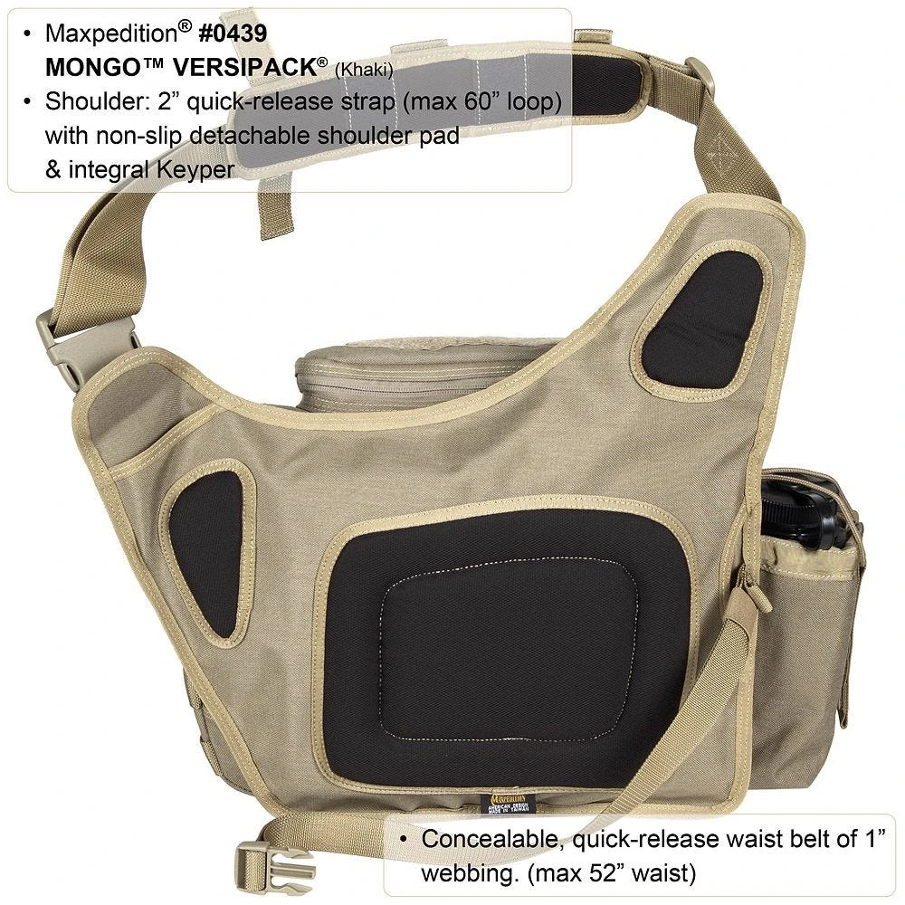 Maxpedition Mongo Versipack Khaki 4 Maxpedition Mongo Versipack Khaki - Image 2