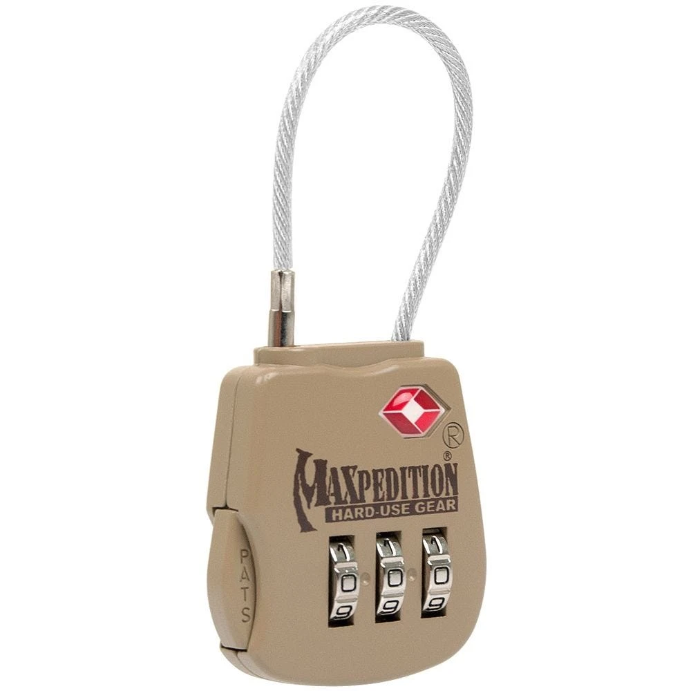 Maxpedition Tactical Luggage Lock Khaki 4 Maxpedition Tactical Luggage Lock Khaki - Image 2
