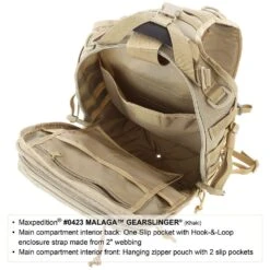 Maxpedition Malaga Gearslinger Black -Military1st Shop maxpedition malaga gearslinger 0423K 6 2