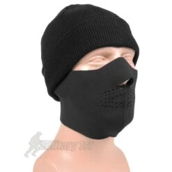 Mil-Tec Neoprene Half Face Mask Black -Military1st Shop mil tec neoprene mask black ORG 1 1