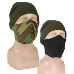 Mil-Tec Reversible Neoprene Half Face Mask Black / Woodland 7 Mil-Tec Reversible Neoprene Half Face Mask Black / Woodland -Military1st Shop mil tec neoprene mask wood 1 1