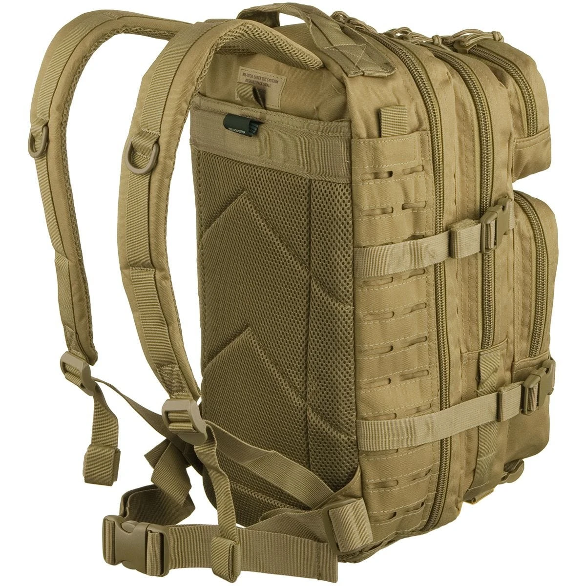 Mil-Tec US Assault Pack Small Laser Cut Coyote 4 Mil-Tec US Assault Pack Small Laser Cut Coyote - Image 2
