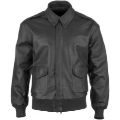 Mil-Tec A-2 Leather Flight Jacket Black 6 Mil-Tec A-2 Leather Flight Jacket Black -Military1st Shop mil tec us leather jacket black ALL 2 1