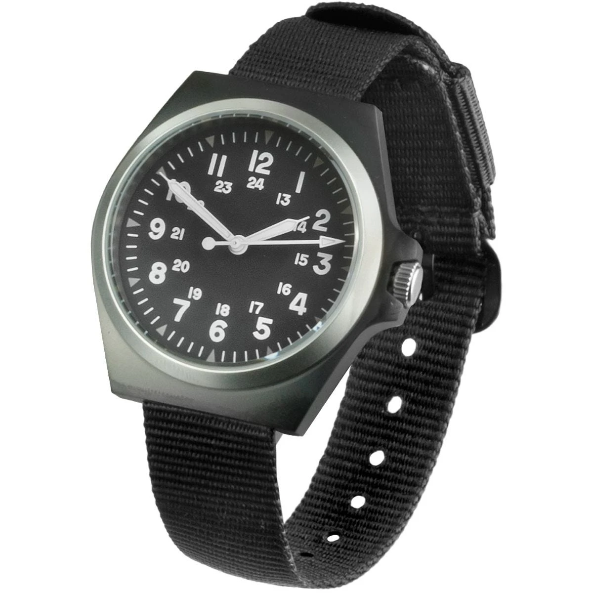 Mil-Tec US Style Army Watch Stainless Steel Black 3 Mil-Tec US Style Army Watch Stainless Steel Black