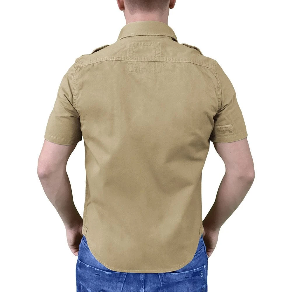 Surplus Raw Vintage Short Sleeve Shirt Beige - Image 4