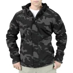 Surplus Windbreaker Jacket With Zipper Black Camo -Military1st Shop surplus windbreaker zipper black camo ALL 3