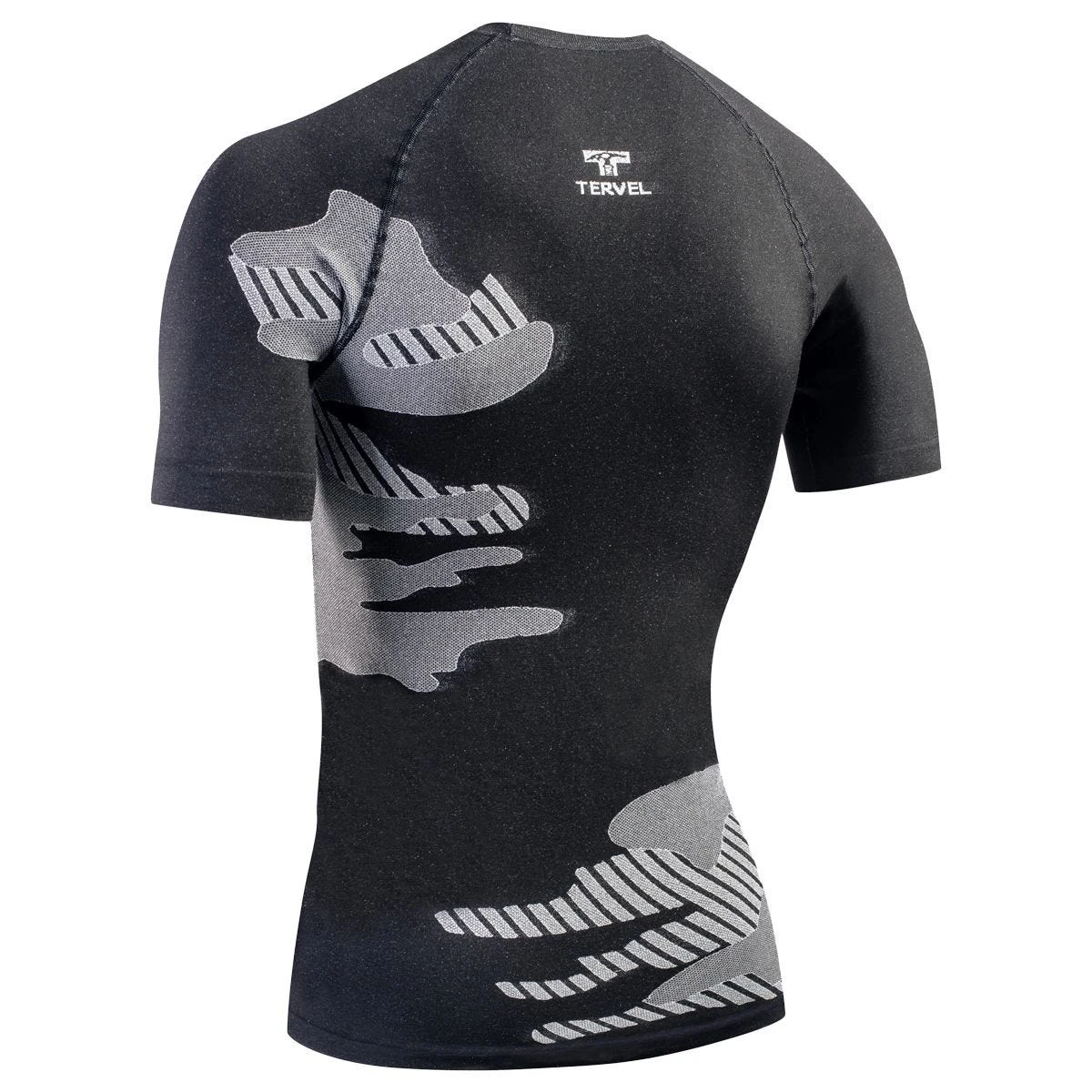 Tervel Optiline Light Shirt Short Sleeve Black/Light Grey 4 Tervel Optiline Light Shirt Short Sleeve Black/Light Grey - Image 2