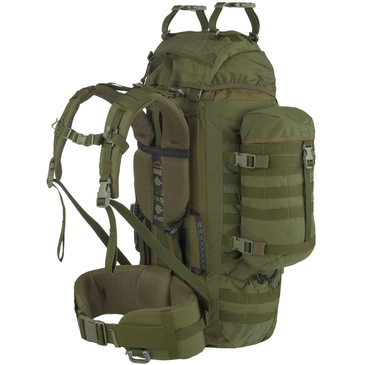 Wisport Raccoon 85L Rucksack Olive Green 4 Wisport Raccoon 85L Rucksack Olive Green - Image 2