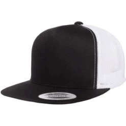 YP Classics Trucker 2-Tone Cap Black/White -Military1st Shop yp classic trucker 2 tone cap black white 003 1