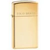 Zippo Slim High Polish Brass Engraved Lighter 2 Zippo Slim High Polish Brass Engraved Lighter -Military1st Shop zippo slim high polish brass reg 1